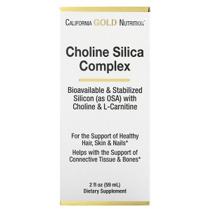 California Gold Nutrition Choline Silica Complex, Bioavailable & Stabilized Silicon with Choline & L-Carnitine, 2 fl oz (59 ml) - 1 of 4