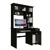 CAVINAS Classic Writing Desk with Hutch and Keyboard Tray,5 Shelves,CPU Panel and Drawer Storage for Home Office Workspace - 2 of 4