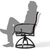 Crestlive Products 2pk Patio Chairs Swivel Outdoor Chairs Patio Dining Chairs Sunbrella Breathable Fabric All Aluminum Frame Rust-Proof - 4 of 4