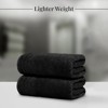 BRINJOY 4-Pack Extra Large Bath Towels - 30x60 Inch 100% Ultra-Fine Cotton, Lightweight Quick-Dry Bath Towels (Black) - 3 of 4