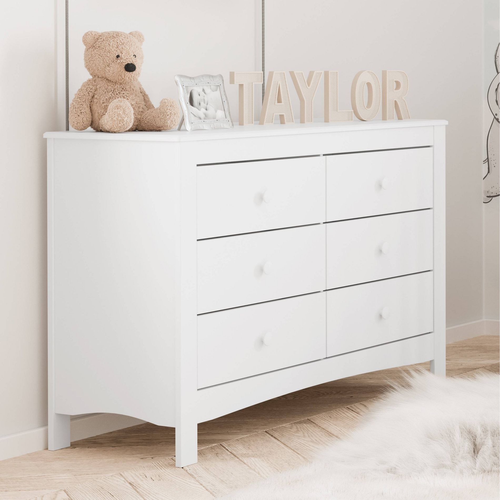 Graco Noah 6-Drawer Double Dresser  - White