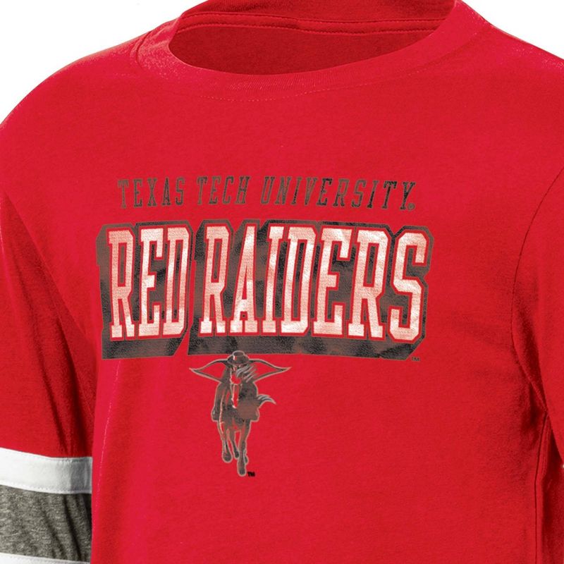 NCAA Texas Tech Red Raiders Boys&#39; Long Sleeve T-Shirt, 3 of 4