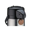 Winco Stainless Steel Lined Airpot, 3-Liter, Push Button With 4 color tags - 2 of 4