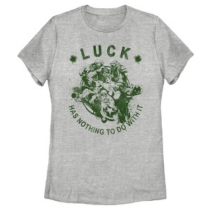 Women's Marvel Avengers St. Patrick's Day Luck has Nothing to Do With It T-Shirt - 1 of 4