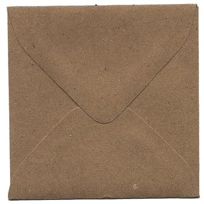 JAM Paper 3.125x3.125 Square Recycled Invitation Envelopes Brown Paper Bag 52797687A