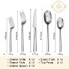 Aoibox 60-Piece Forged Flatware Set, Premium Stainless Steel Cutlery Set, Mirror Polished, Dishwasher Safe, Service for 12, Ideal for Home, Party - 2 of 4