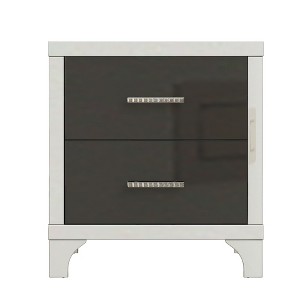 NicBex Elegant Mirrored Nightstand Bedside Table with 2 Drawers for Bedroom and Living Room - 1 of 4