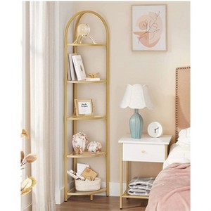 MOEPISY 5-Tier Glass Corner Storage Shelf - 1 of 4