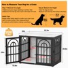 JOEJOY Large Decorative Pet Dog Crate Table Furniture,Multi-Size Dog Cage House,Three-Sided Access Doors,Thickened Wooden Dog Kennel - 2 of 4