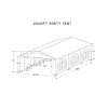 20x20 Feet Heavy Duty Parties Shelter Canopy,Tent With 2 Storgae Carry Bags For Outdoor Wedding,Parties And Events Shelter Tent-Coolbibila - 4 of 4