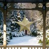 Northlight 30" Gold Tinsel Foldable Christmas Star Outdoor Decoration - 2 of 4
