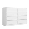 CIPACHO Mid Century Modern 8 Drawer Dresser in White with Hidden Handle Perfect for Bedroom to Boost Storage and Elevate Retro Home Vibe - 3 of 4