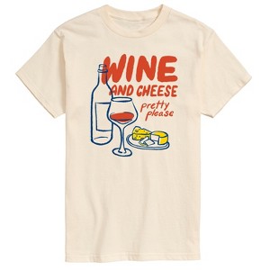 Men's - Instant Message - Wine Cheese Pretty Please Short Sleeve Graphic T-Shirt - 1 of 4