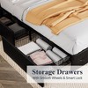 Allewie Full Upholstered Bed Frame/4 Storage Drawers/Adjustable Headboard/Diamond Button Tufted/Mattress Foundation/No Box Spring Needed/Black - 4 of 4
