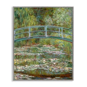 Stupell Industries Pond of Water Lilies Rectangular Portrait Framed Giclee Art, Gray, 16" x 20" - 1 of 4