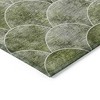 Green And Ivory Abstract Washable Indoor Outdoor Area Rug - 4 of 4