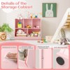 Costway 5-Cubby Kids Toy Storage Organizer Wooden Bookshelf Display Cabinet Natural/White - 4 of 4