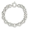 Black Bow Jewelry 11.5mm Sterling Silver Hollow Rolo Chain Bracelet, 8 Inch - 2 of 4