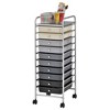 ECR4Kids Rolling Storage Cart with Drawers and Locking Casters, Utility Bin Organizer - 3 of 4