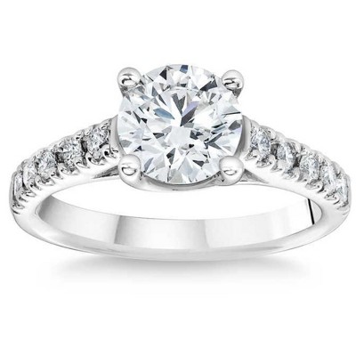 Pompeii3 1 3/4 Ct Diamond Engagement Ring Lab Created 14k White Gold