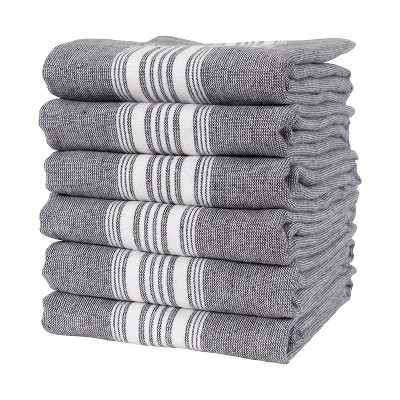 KAF Home Assorted Flat Kitchen Towels | Set of 10 Dish Towels, 100% Cotton - 18 x 28 Inches | Ultra Absorbent Soft Kitchen Tea Towels | Perfect for