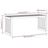 vidaXL Garden Bench Black Solid pine wood Large Extendable - 3 of 4