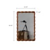 Grungis Round Wall Mirror for Bathroom,Wooden Farmhouse Circle Mirrors with Whitewash Edge Decorative for Bedroom Living Room - 3 of 4