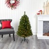 Nearly Natural 4-ft Virginia Fir Artificial Christmas Tree with 100 Clear Lights and 223 Bendable Branches - 4 of 4