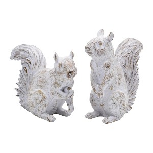 Transpac Resin White Squirrel Set of 2 Home Decorations Spring - 1 of 1