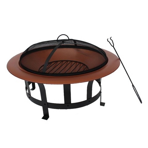 30 Outdoor Wood Burning Fire Pit Copper Nicole Miller Target