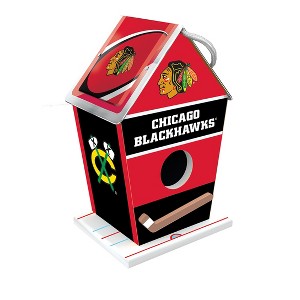 MasterPieces Officially Licensed NHL Chicago Blackhawks outdoor wood birdhouse! - 1 of 3