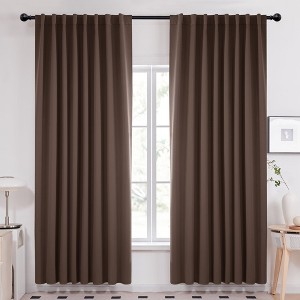 Deconovo Room Darkening Curtains 2 Panels Back Tab Rod Pocket Style - 1 of 4