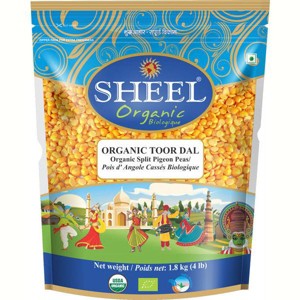 Organic Toor Dal / Split Pigeon Peas - 64 oz (4Lb) 1.8 kg - Sheel Brand - USDA Certified Organic Product - 1 of 1