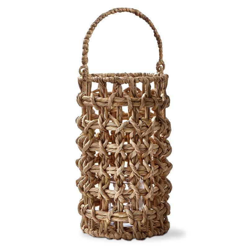 TAG Natural Water Hyacinth Lantern Pillar Candle Holder, 7.87L x 7.87W x 13.77H inches, 1 of 3