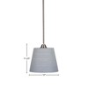 Toltec Lighting Paramount 1 - Light Pendant in  Brushed Nickel with 10" Gray Matrix Shade - 2 of 2