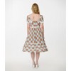 Unique Vintage Women's Swing Dress Rainbow Plaid - 4 of 4