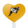 NCAA Virginia Commonwealth University Secondary Heart Love Cupcake Picks Toppers Decoration Set of 6 - 2 of 4