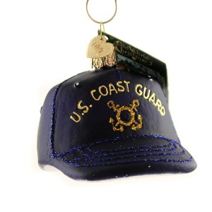 Old World Christmas 2.5 Inch Coast Guard Cap U S Military Tree Ornaments - 1 of 3