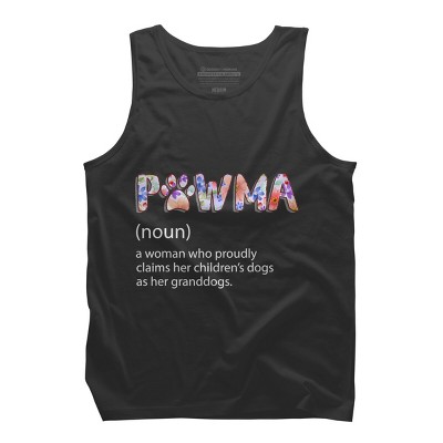 Men's Design By Humans Grandmother Loves Grandogs Pawma By littlesenh1 Tank Top