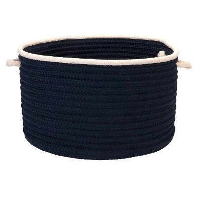 Colonial Mills Doodle Edge Utility Basket, 18 by 12-Inch, Navy