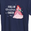 Women's - Disney - Full Of Christmas Cheer Ariel Short Sleeve Graphic T-Shirt - 2 of 4