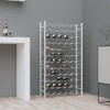 vidaXL 72-Bottle Wine Rack - White Versatile Metal Wine Organizer for Kitchen, Pantry, or Bar - 2 of 4