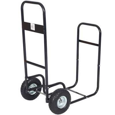 Firewood Cart, Dolly Hauler With 10inch Pneumatic Tires, 200 Lbs Capacity Outdoor And Indoor Wood Rack Storage Mover