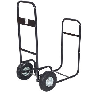 Firewood Cart, Dolly Hauler With 10inch Pneumatic Tires, 200 Lbs Capacity Outdoor And Indoor Wood Rack Storage Mover - 1 of 4
