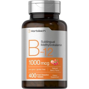 Horbaach Vitamin B12 Methylcobalamin 1000mcg | 400 Sublingual Tablets - 1 of 4
