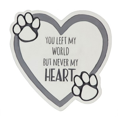 Pet Memorial Cement Garden Stone, Heart