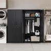 Mlezan 72" Metal Wardrobe Cabinet: Lockable, 36" x 18", Storage for Home, Gym, School, or Office. Ideal for Clothing and Equipment Organization. - 4 of 4