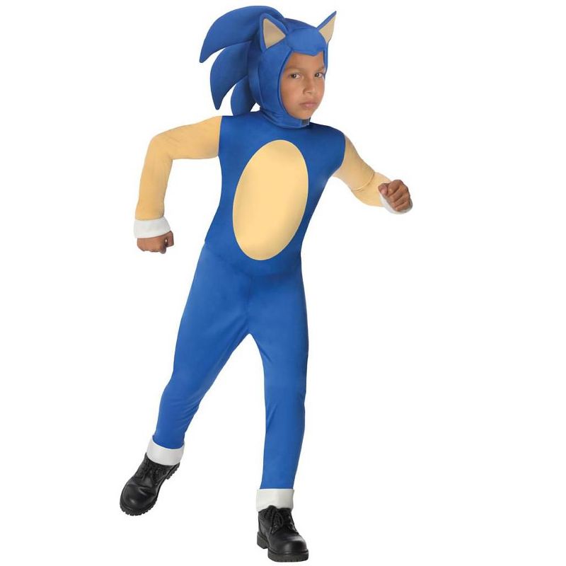 Sonic The Hedgehog Jumpsuit & Mask Costume Child, 1 of 2