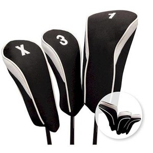 JP Lann HI-Tech Contour Golf Headcover Set 1-3-X White - 1 of 1