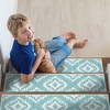 SussexHome Tetra One Design Cotton Anti-Slip Stair Treads, 9” X 28“ - 3 of 4